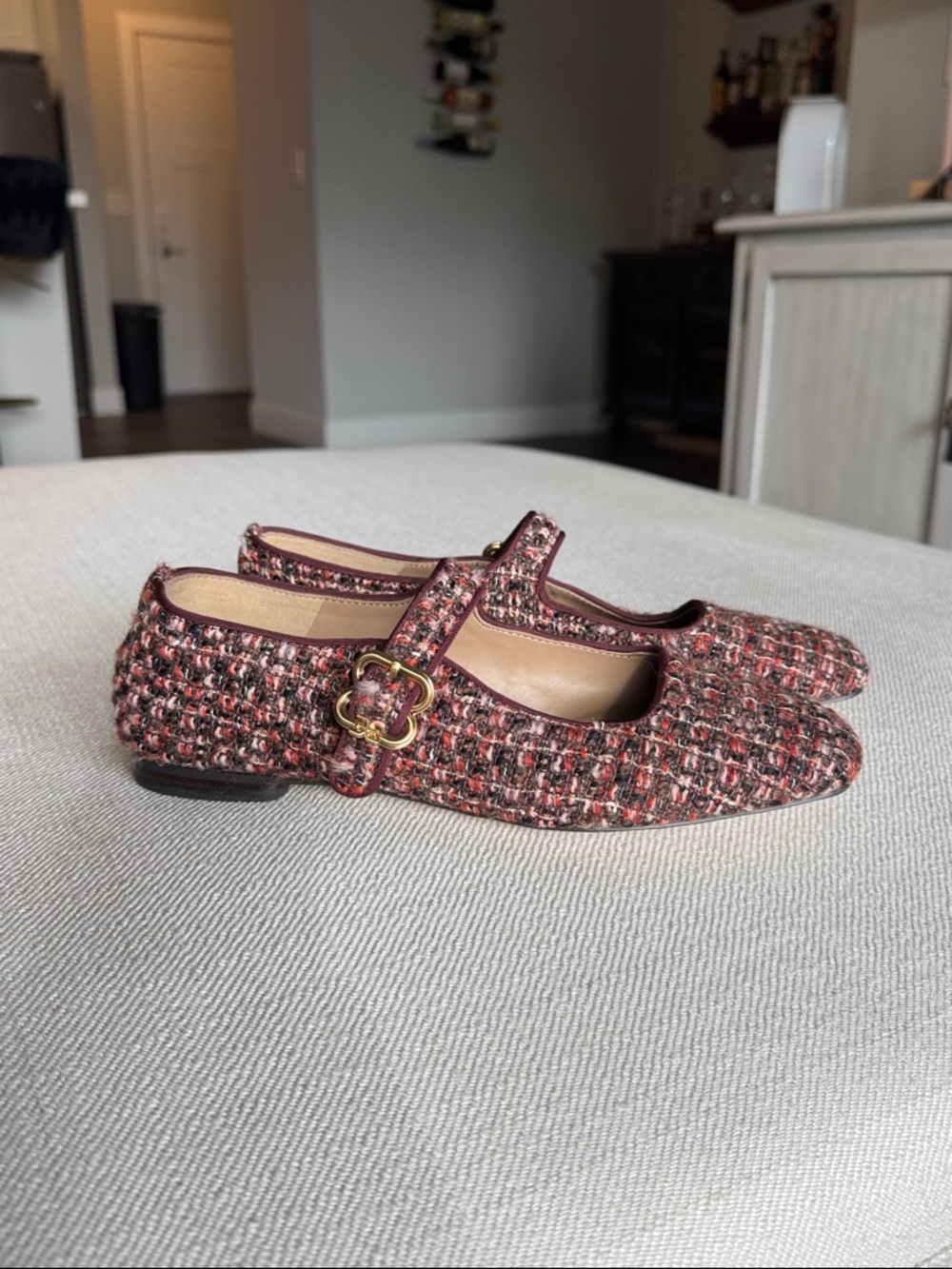 Sam Edelman Tweed Mary Jane Flats Size7